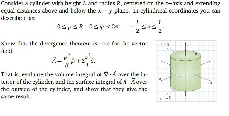 Solved Consider a cylinder with height L and radius R, | Chegg.com