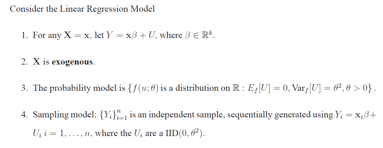 Solved Consider The Linear Regression Model 1 For Any X Chegg Com