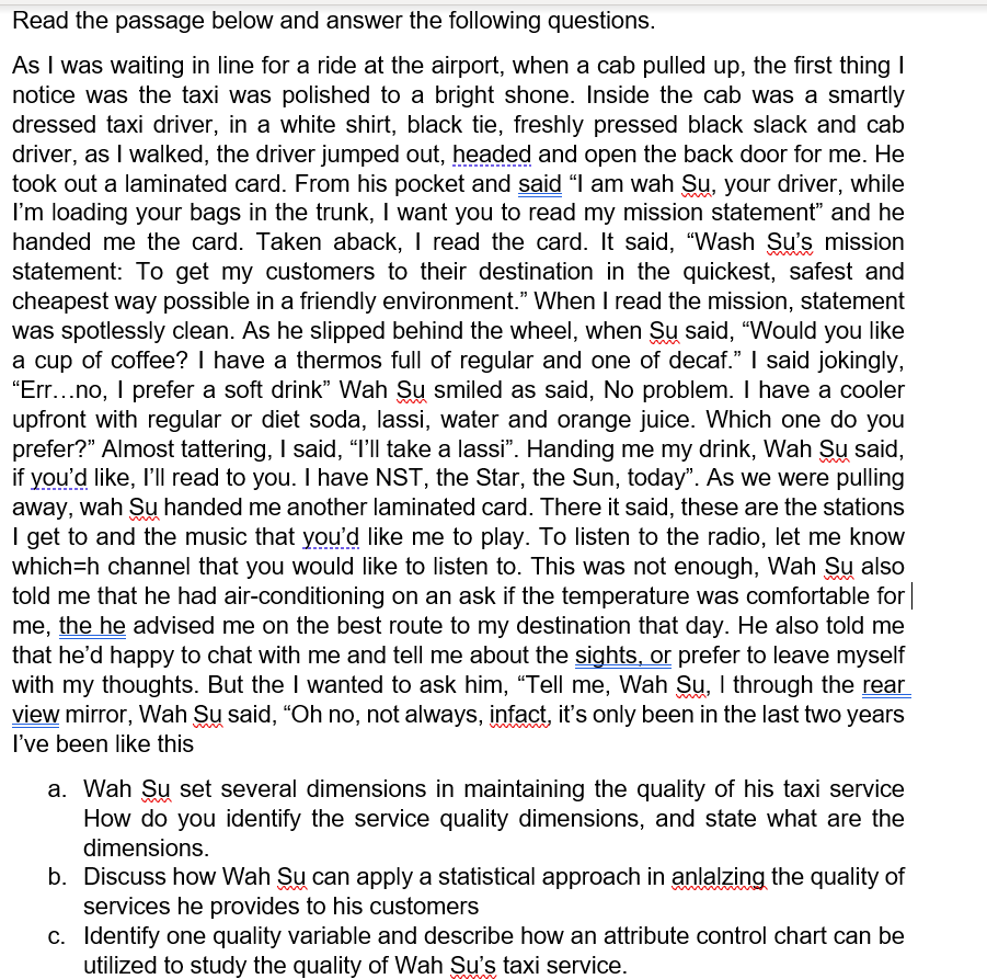 Solved Read the passage below and answer the following | Chegg.com