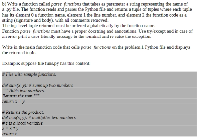 Solved a) Write a function called line_number that takes as | Chegg.com