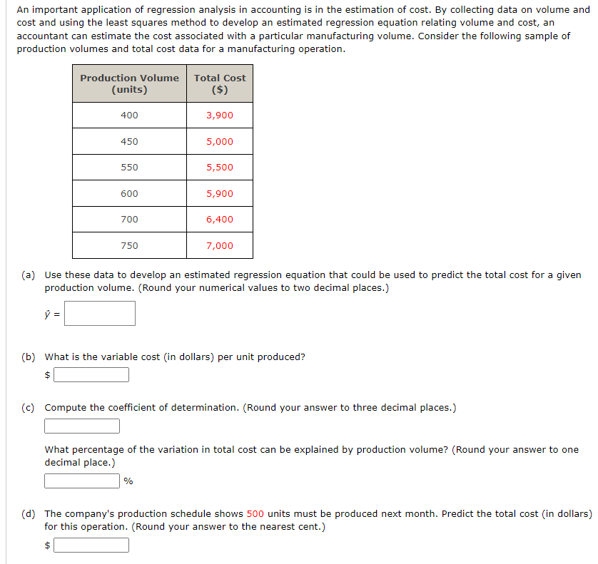 Solved An important application of regression analysis in | Chegg.com