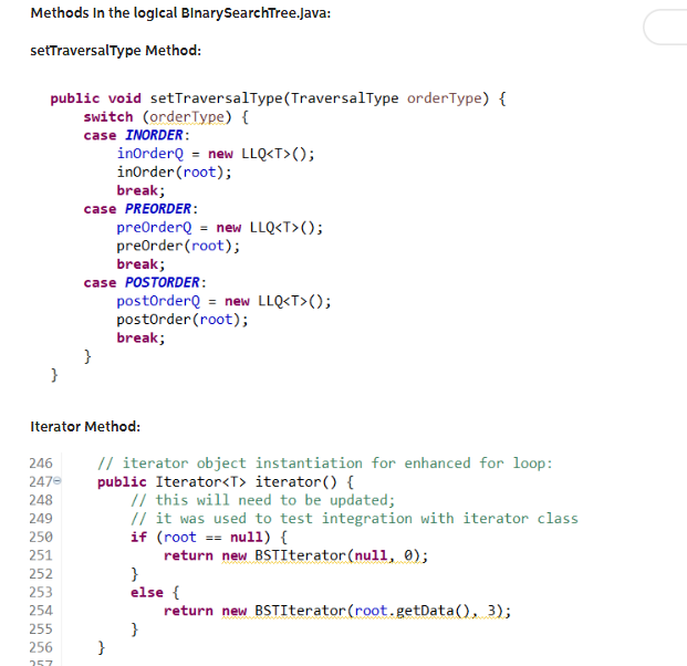 Solved Change/complete the BSTIterator.java class so that an | Chegg.com