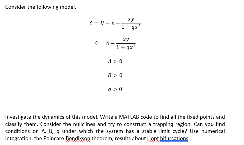 Solved Consider The Following Model. | Chegg.com