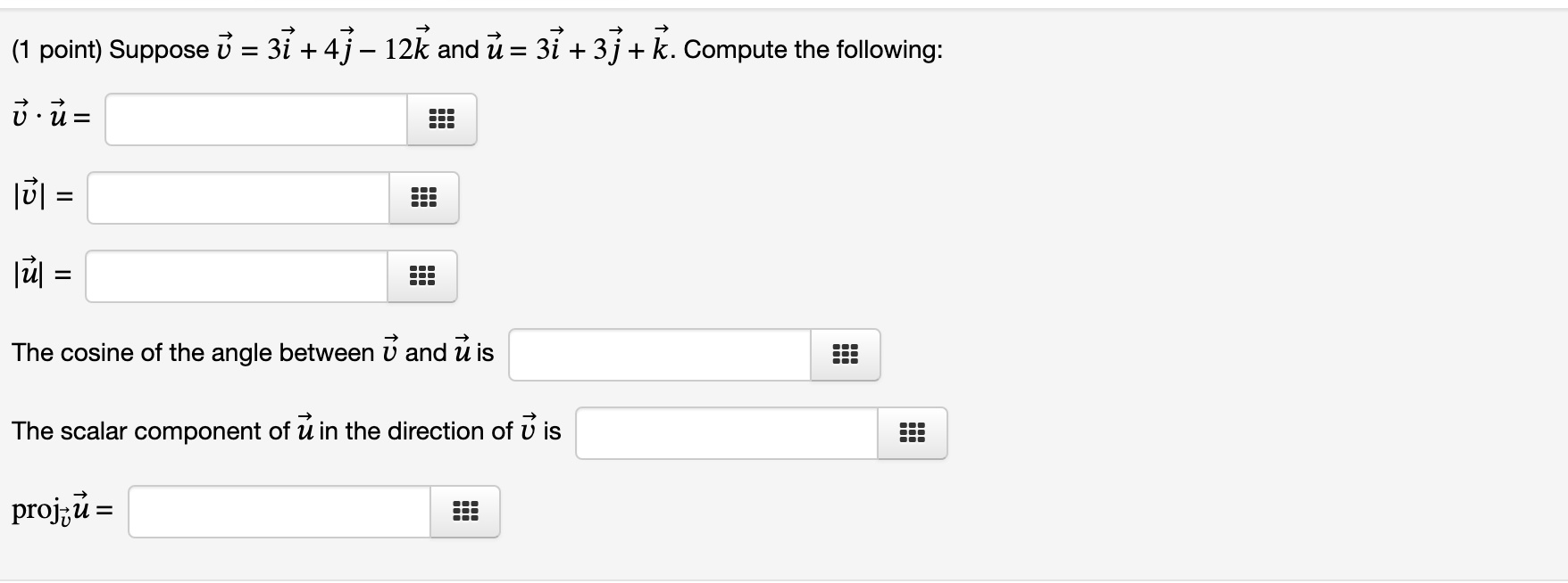 Solved 1 ﻿point ﻿suppose Vecv3veci4vecj 12veck 1290