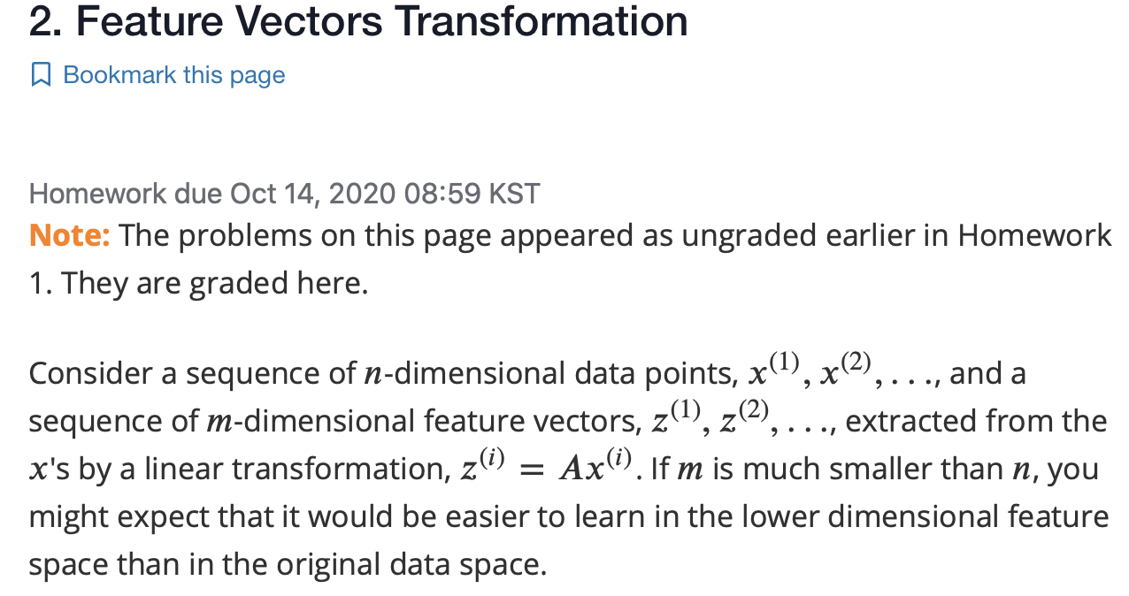 Consider A Sequence Of N Dimensional Data Points 9392