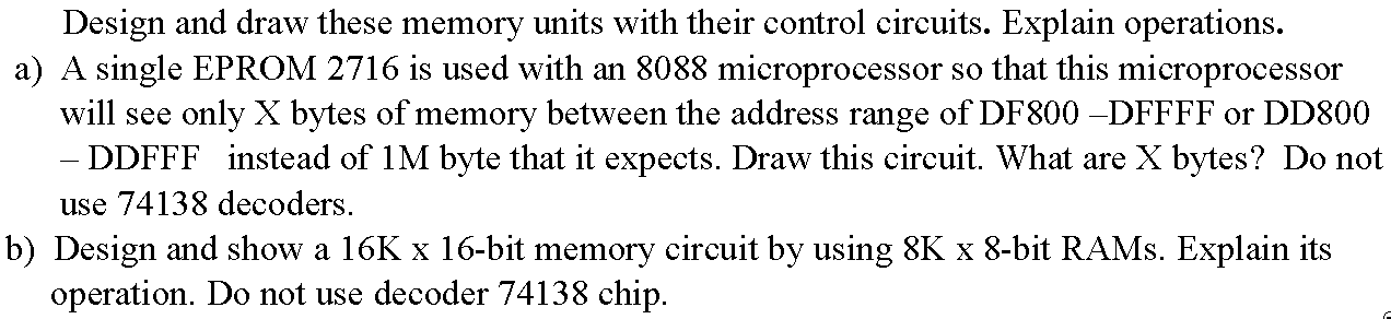 Solved Design and draw these memory units with their control | Chegg.com