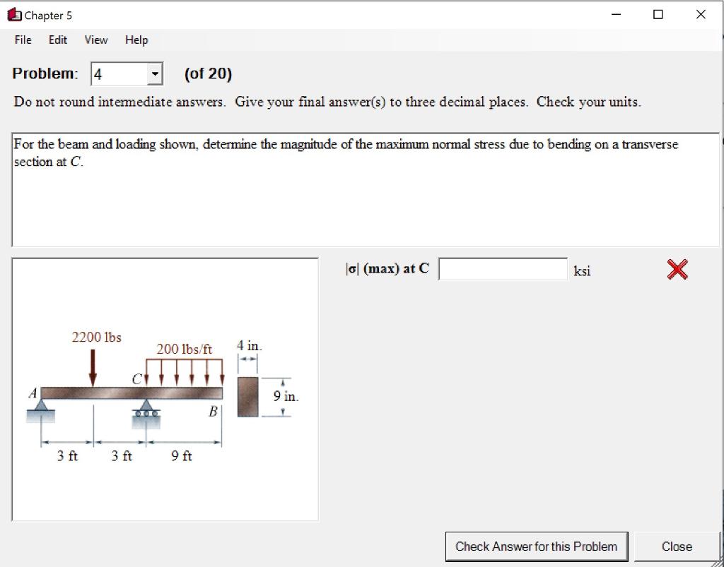 Solved For the beam and loading shown, determine the | Chegg.com
