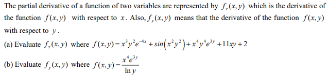 Solved The partial derivative of a function of two variables | Chegg.com