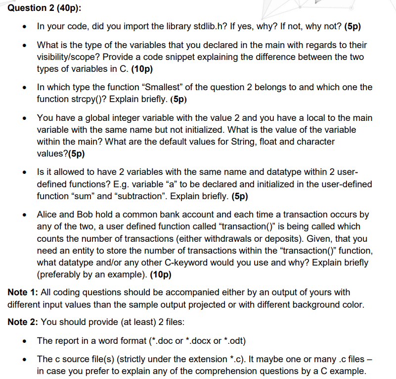 Solved include float Smallest(float arr[][4], int
