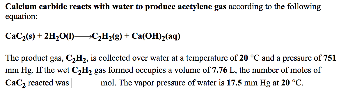 solved-calcium-carbide-reacts-with-water-to-produce-chegg