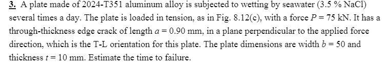 3. A plate made of 2024-T351 aluminum alloy is | Chegg.com