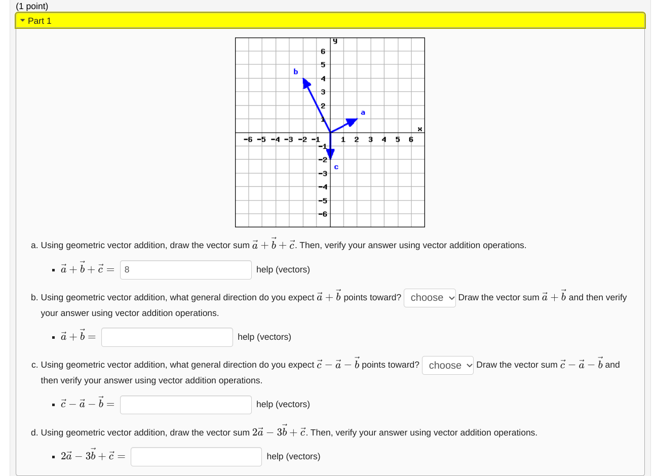 Solved (1 point) Part 1 y 5 b ܘ ܗ ܕ ܩ ܩ 3 2 a x 6 1 2 3 4 5 | Chegg.com