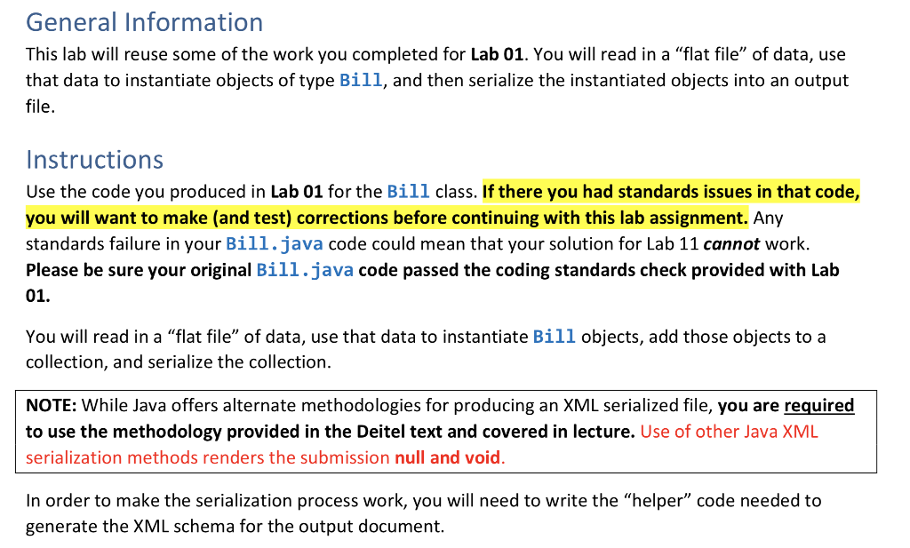 File Handling And Xml Serialization Using Java Chegg Com