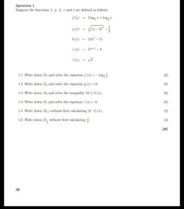 Solved Question 1 Suppose The Functions F G H R And Ar Chegg Com