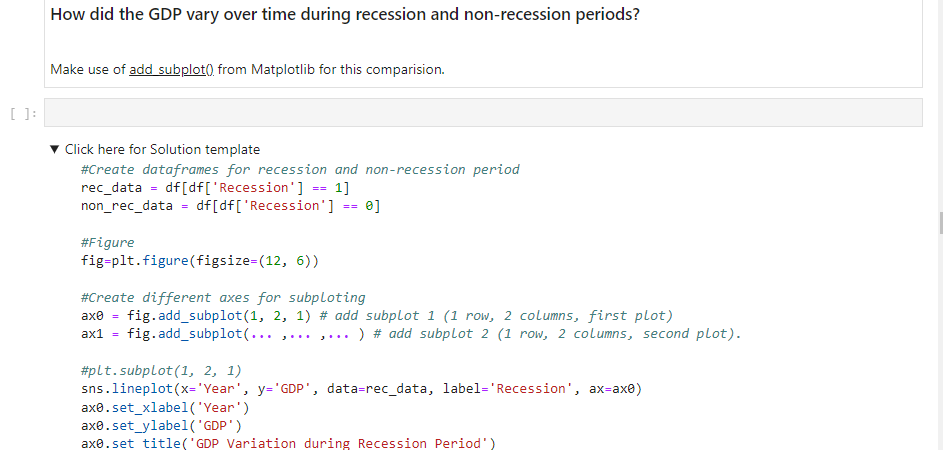 Solved How did the GDP vary over time during recession and | Chegg.com