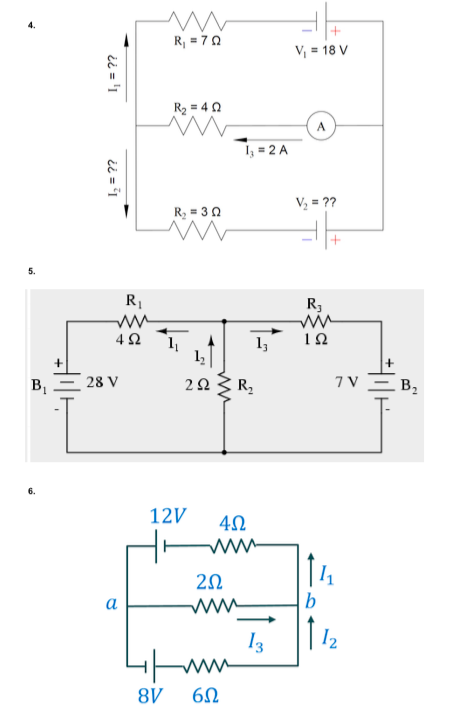 Solved Find all the currents and voltages across each | Chegg.com