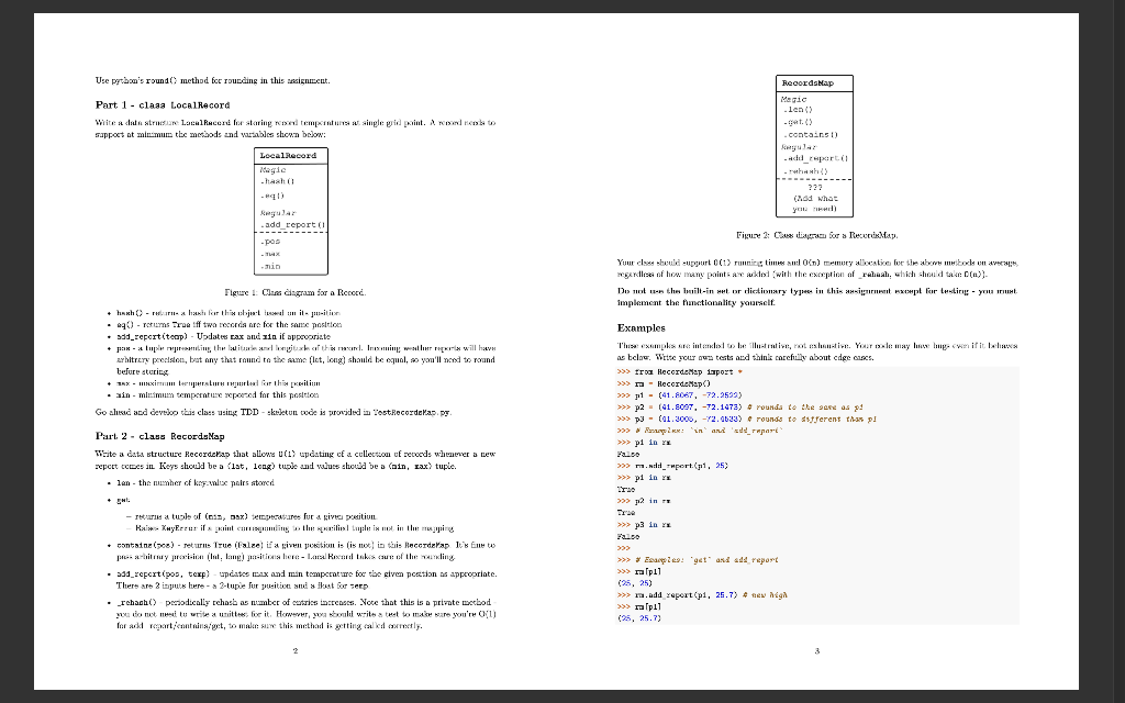Use python's round () method for rounding in this | Chegg.com