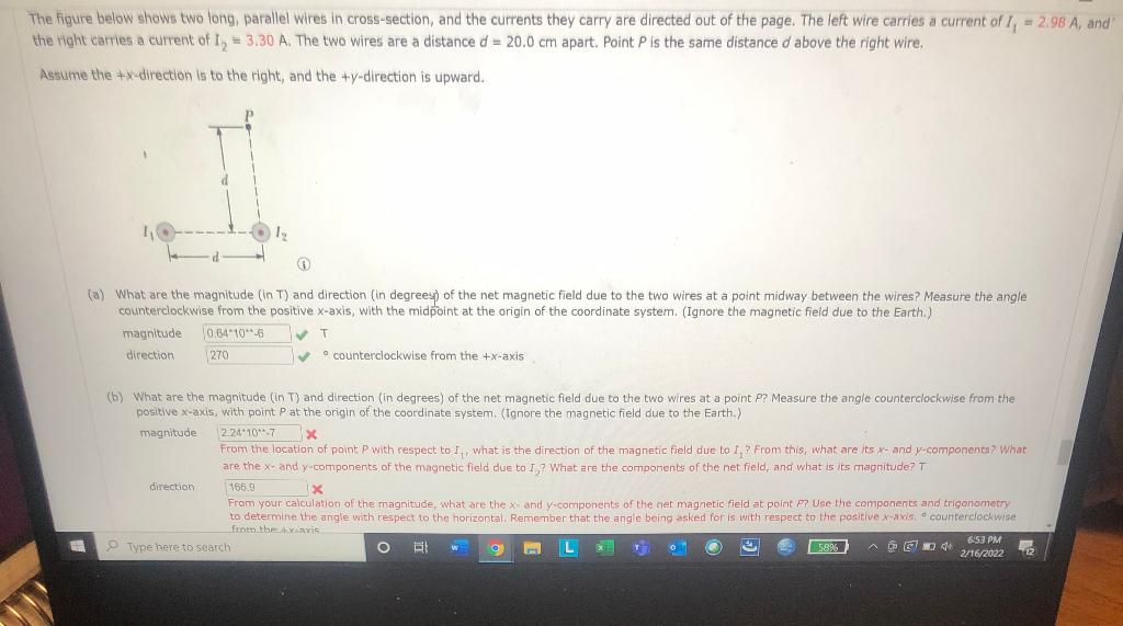 Solved The figure below shows two long, parallel wires in | Chegg.com