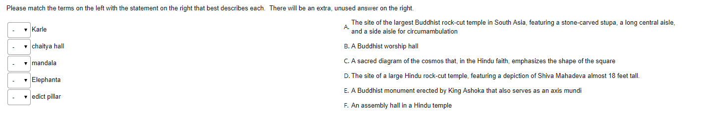 Solved QUESTION 1 Please match the terms on the left with | Chegg.com