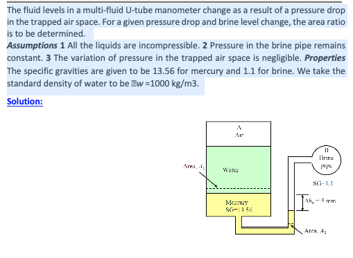 Solved The fluid levels in a multi-fluid U-tube manometer | Chegg.com