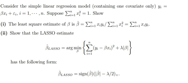 Consider the simple linear regression model | Chegg.com