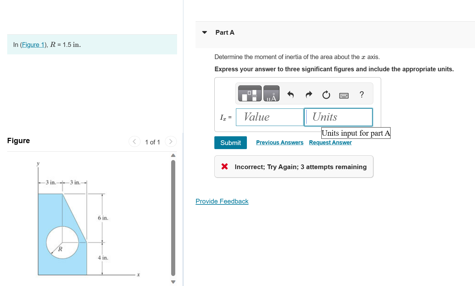 Solved In (Figure 1), R=1.5in. Determine The Moment Of | Chegg.com