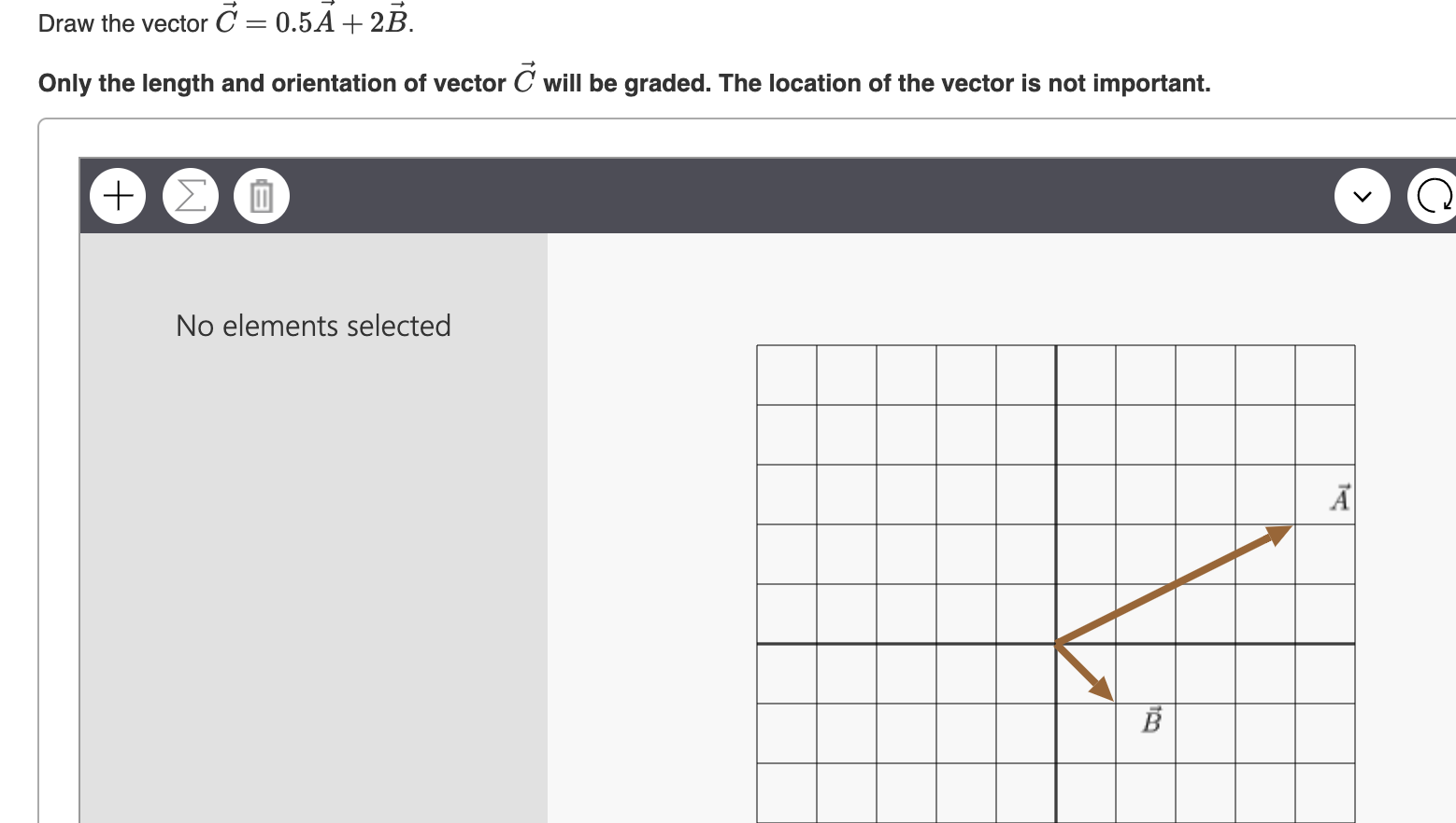 Solved Draw the vector © = Ă+2B. Only the length and | Chegg.com