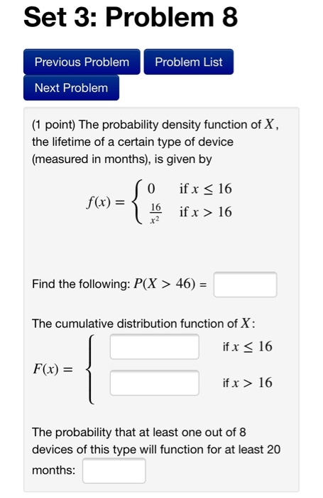 Solved Set 3: Problem 8 Previous Problem Problem List Next | Chegg.com