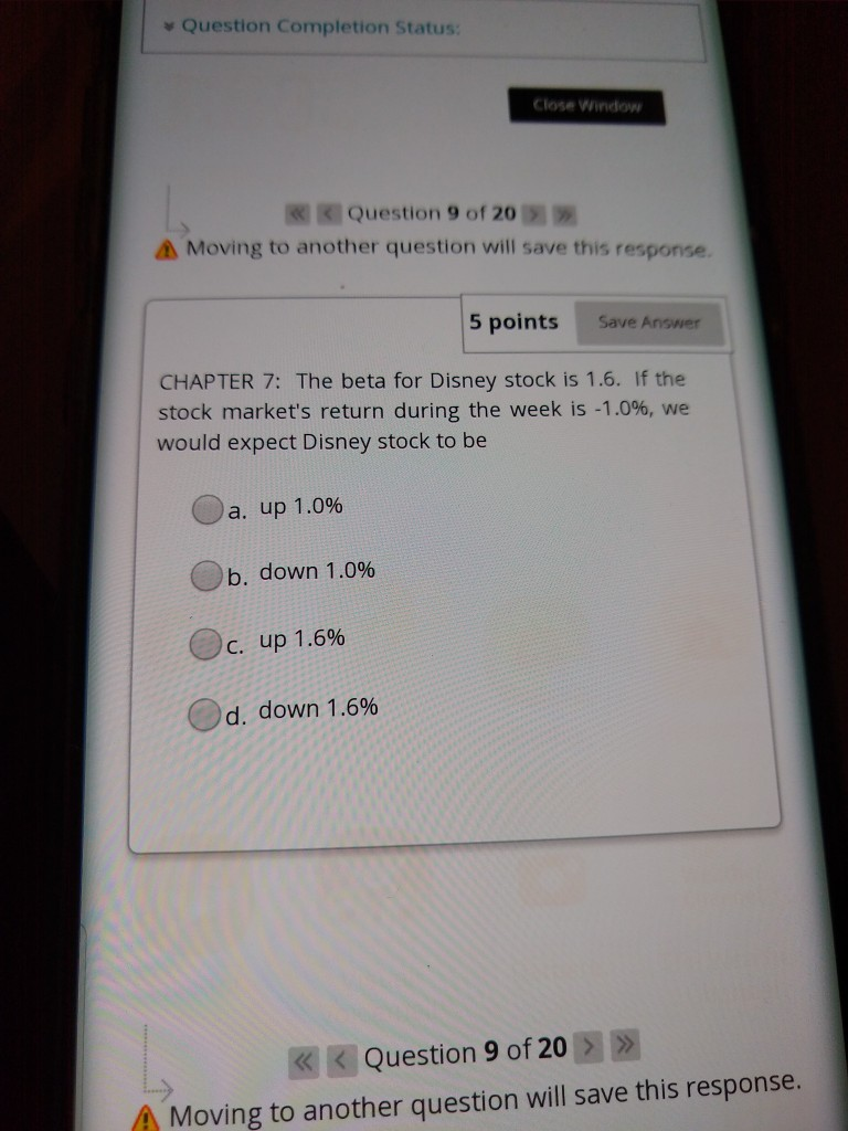 Solved Question Completion Status: Close Window Question 9 | Chegg.com