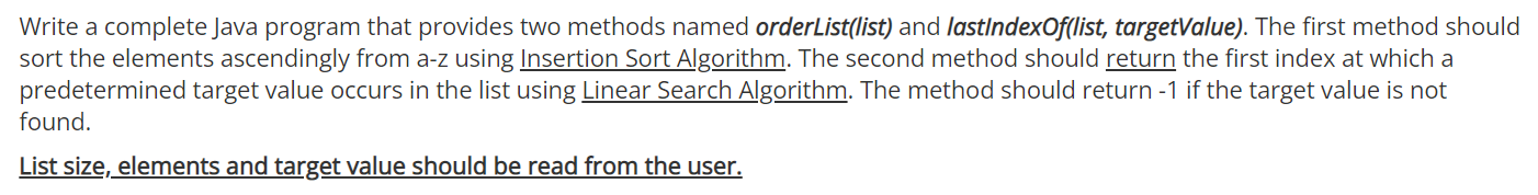 Solved Write a complete Java program that provides two | Chegg.com