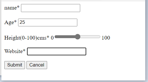 Solved Create an HTML code for a web page with a form as | Chegg.com