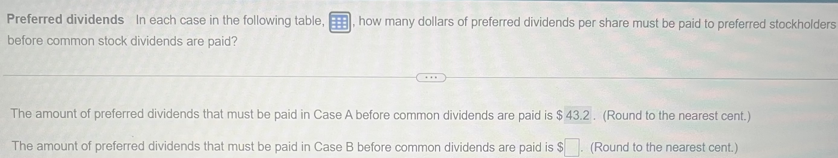 Solved Preferred Dividends In Each Case In The Following 