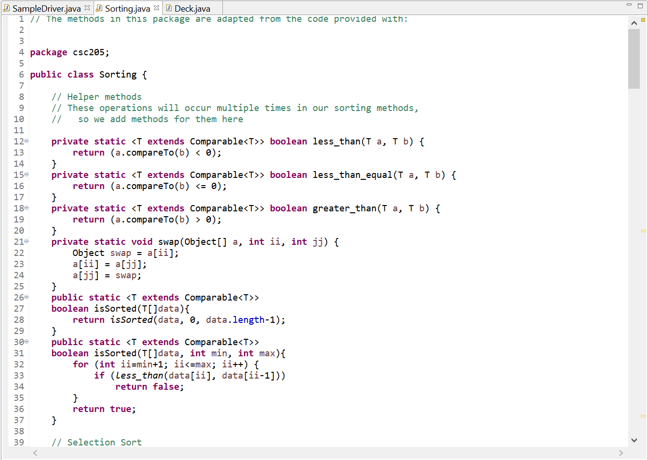 Java Project 2 CSC205 1) For this project, download | Chegg.com