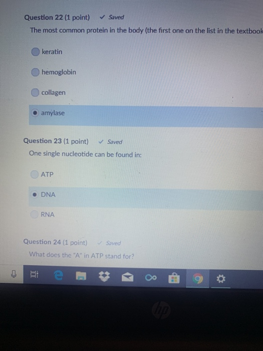 The Single Most Abundant Protein In The Body Is Solved Question 22 (1 point) Saved The most common protein | Chegg.com
