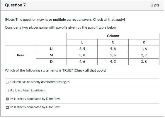 Solved [Note: This question may have multiple correct | Chegg.com