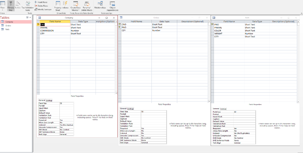 Query Parts Parts Database Advanced Queries Create the | Chegg.com