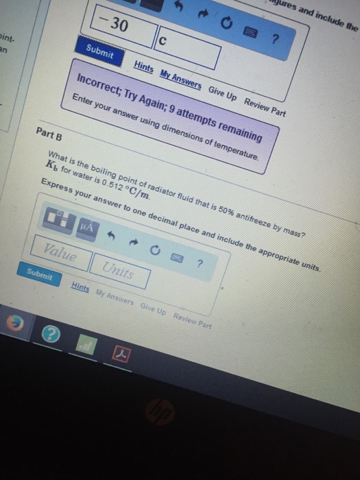 Solved What is the boiling point of radiator fluid that is