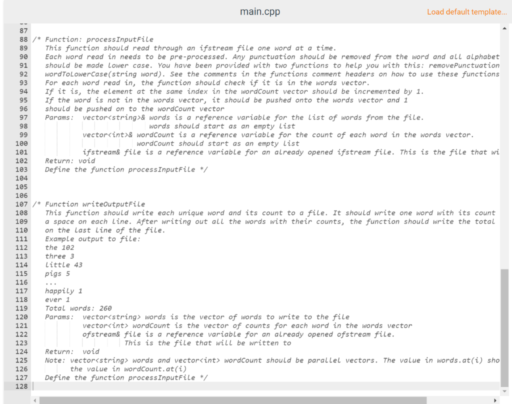 Solved 14.5 LAB: Counting words in a text file (1) Write the | Chegg.com