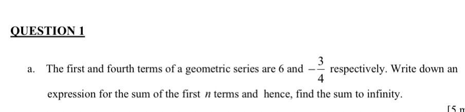 Solved a. The first and fourth terms of a geometric series | Chegg.com