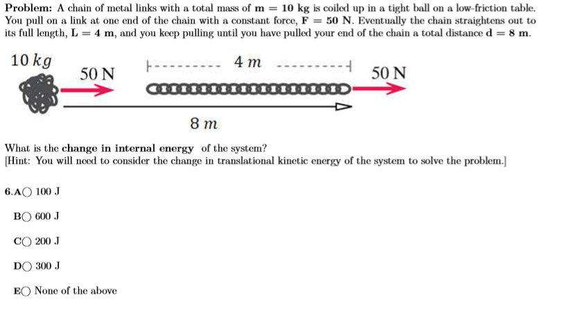 Metal Math Chain Link Solved Problem: A chain of metal links with a total mass of | Chegg.com
