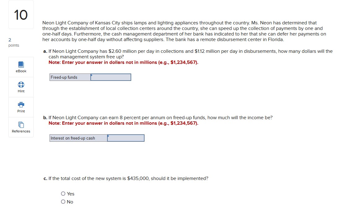 Solved Neon Light Company of Kansas City ships lamps and