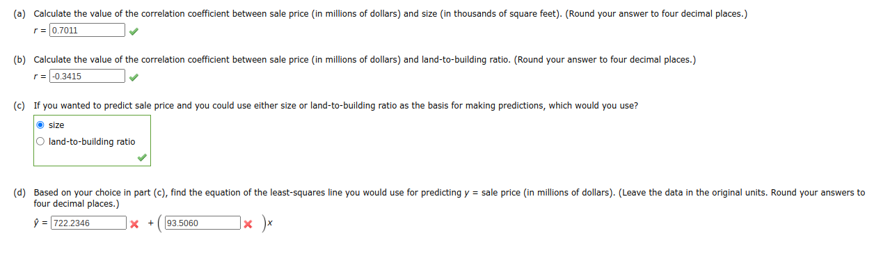 Solved (a) Calculate the value of the correlation | Chegg.com