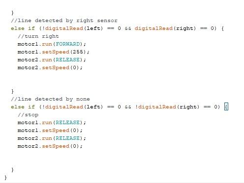 Solved //This code is for a line following smart car. This | Chegg.com