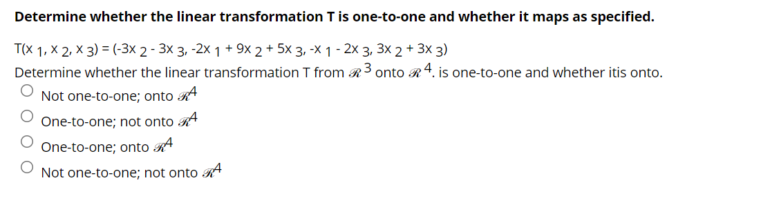 Solved Determine whether the linear transformation Tis | Chegg.com