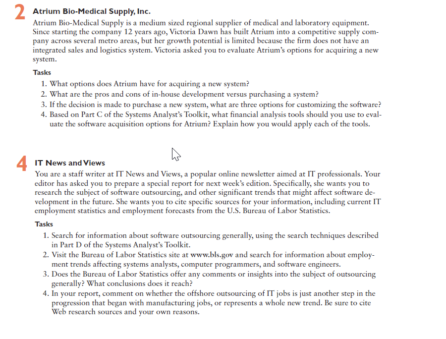 Solved Atrium BioMedical Supply, Inc. Atrium BioMedical