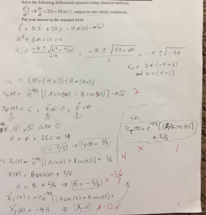 Solved Solve the following differential equation using | Chegg.com