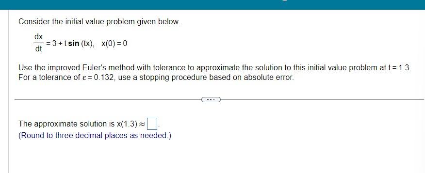 Solved Consider the initial value problem given below. | Chegg.com