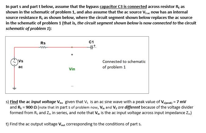 In Parts And Part T Below, Assume That The Bypass | Chegg.com