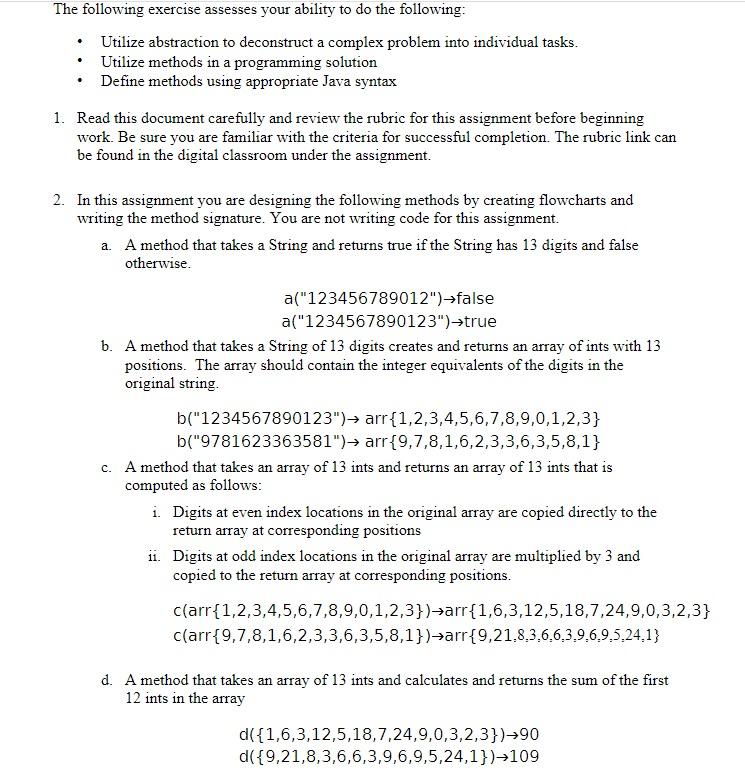 Solved There are 5 methods that I have to make a java | Chegg.com