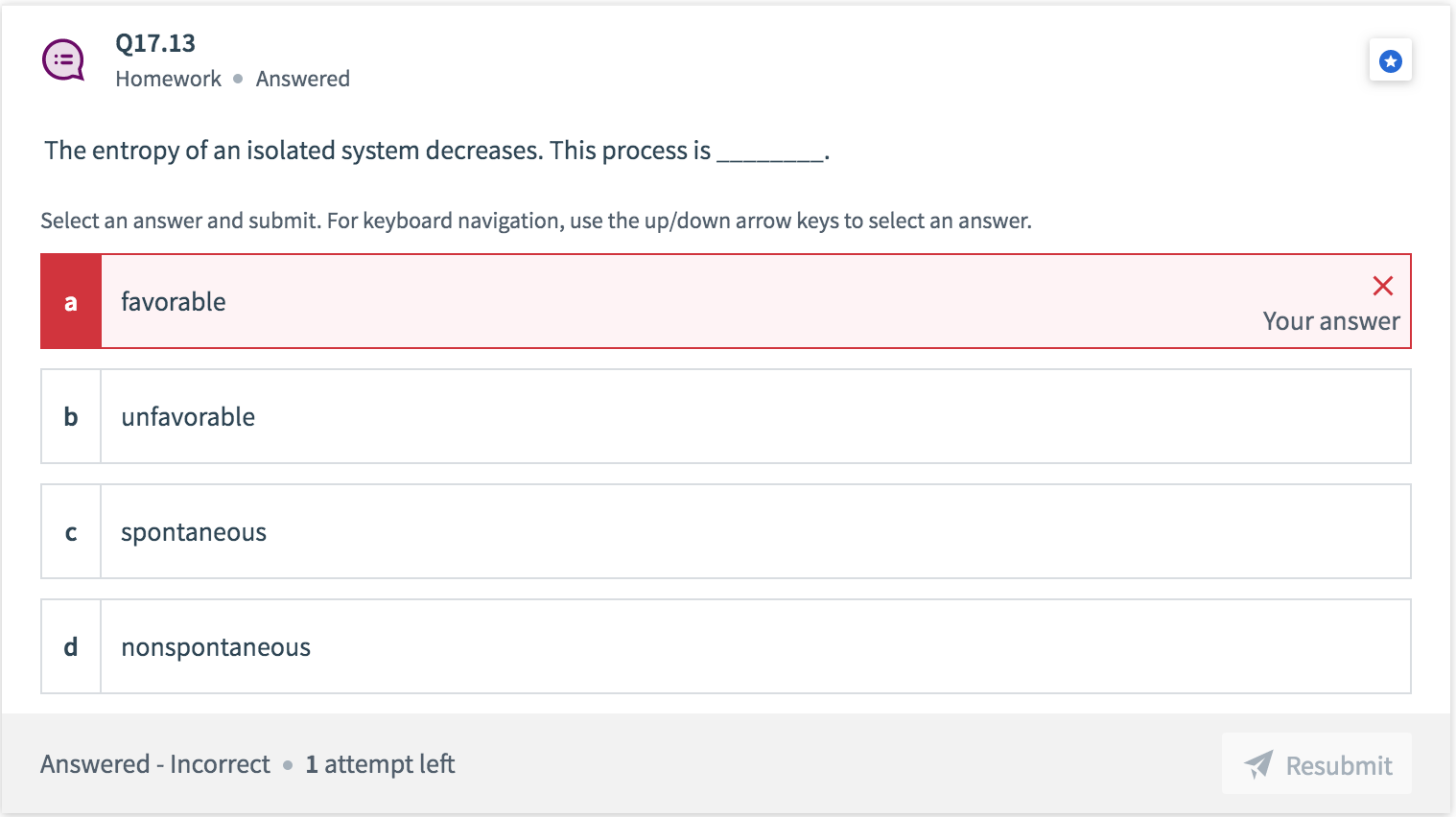 Solved Q17.13 Homework. Answered The entropy of an isolated | Chegg.com